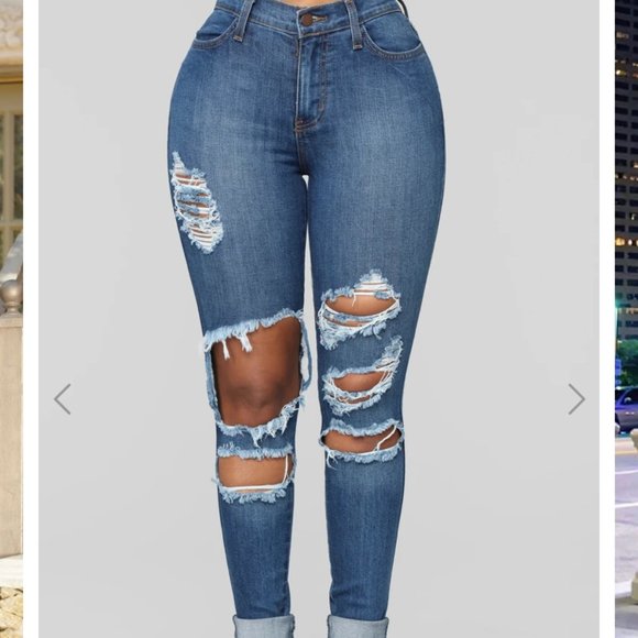 Fashion Nova Pants - Beach Bum Jeans - Medium Blue